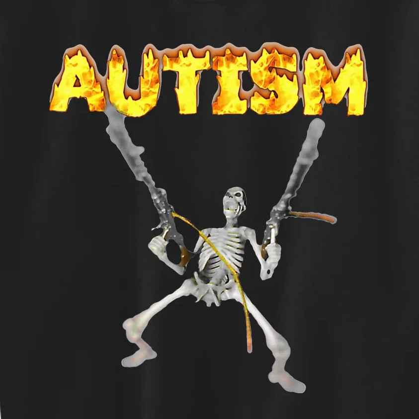 Autism Skeleton Meme Kids Sweatshirt