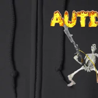 Autism Skeleton Meme Full Zip Hoodie