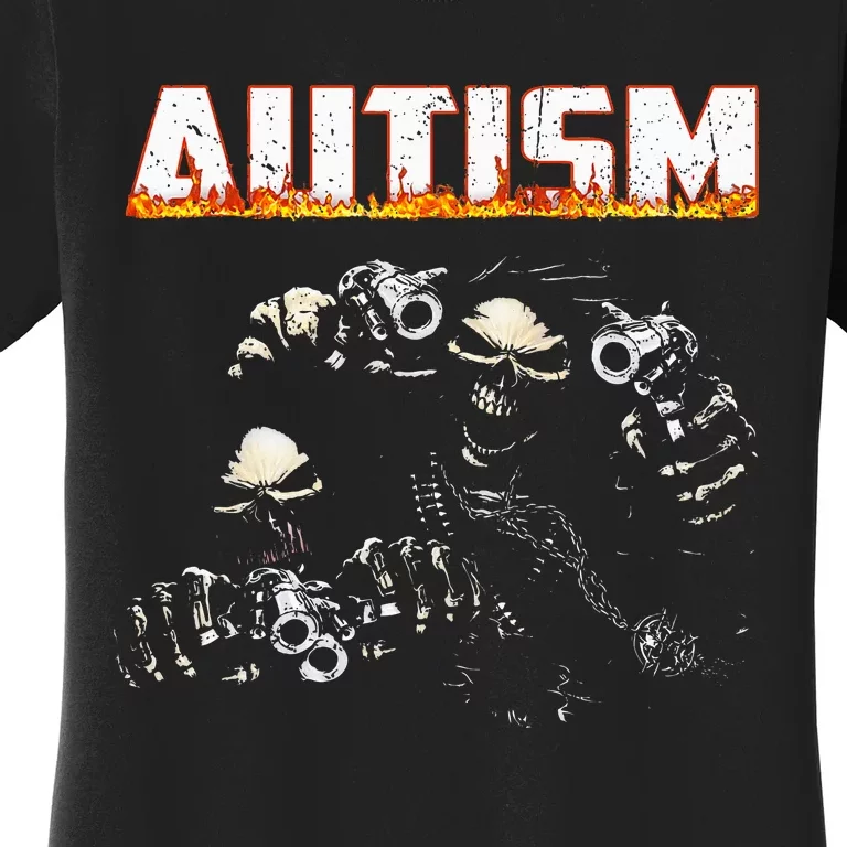 Autism Skeleton Meme Halloween Costume Spooky Season Women's T-Shirt