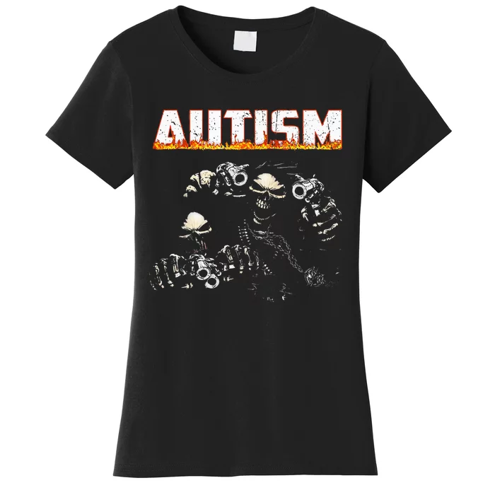 Autism Skeleton Meme Halloween Costume Spooky Season Women's T-Shirt