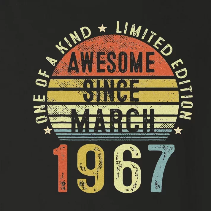 Awesome Since March 1967 56 Years Old 56th Birthday Gifts Toddler Long Sleeve Shirt