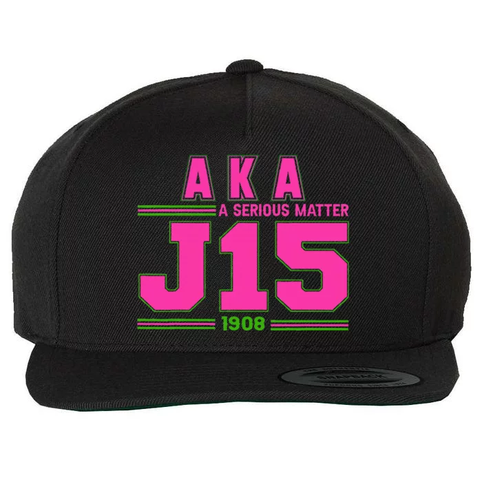 A Serious Matter J15 Founders Day And Green Aka Wool Snapback Cap