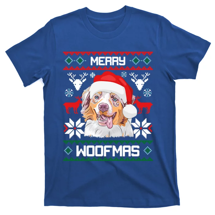 Australian Shepherd Merry Woofmas Christmas Gift T-Shirt