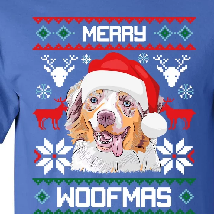 Australian Shepherd Merry Woofmas Christmas Gift Tall T-Shirt