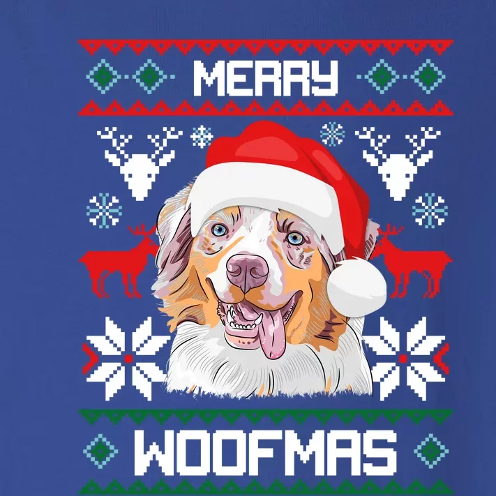 Australian Shepherd Merry Woofmas Christmas Gift Toddler Long Sleeve Shirt