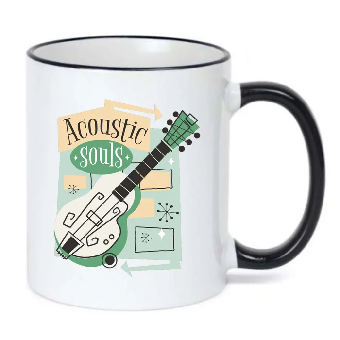 Acoustic Souls Musical Guitar Black Color Changing Mug