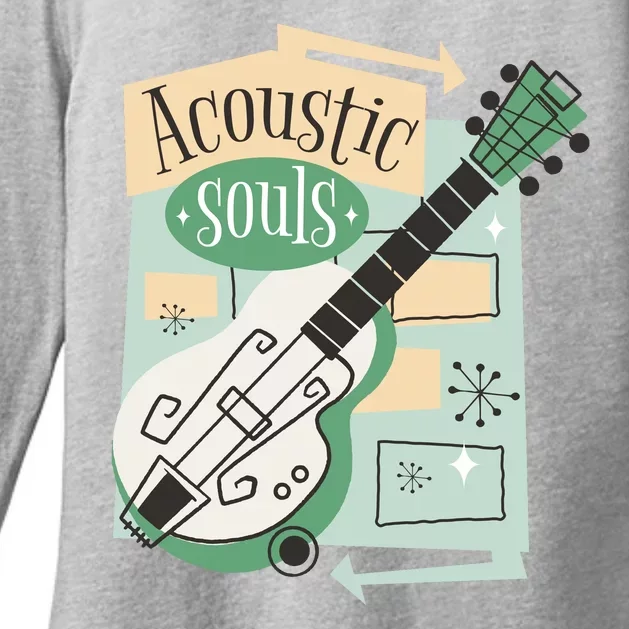 Acoustic Souls Musical Guitar Womens CVC Long Sleeve Shirt