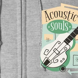 Acoustic Souls Musical Guitar Full Zip Hoodie