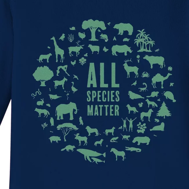 All Species Matter Global Warming Awareness Earth Day Baby Long Sleeve Bodysuit