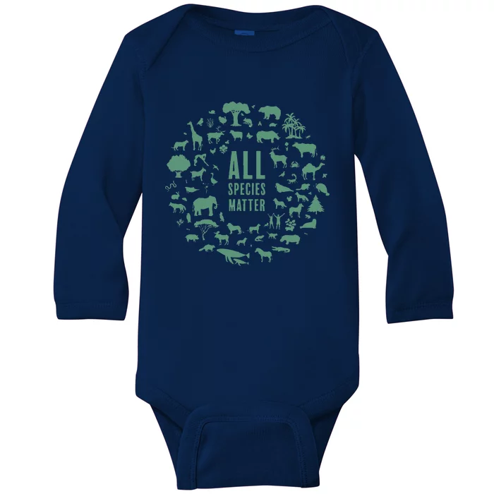 All Species Matter Global Warming Awareness Earth Day Baby Long Sleeve Bodysuit