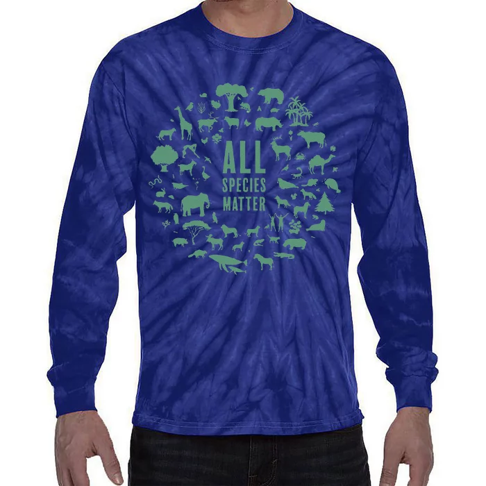 All Species Matter Global Warming Awareness Earth Day Tie-Dye Long Sleeve Shirt