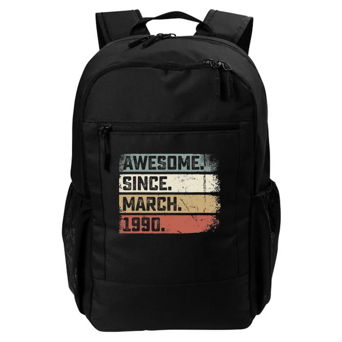 Awesome Since March 1990 33 Years Old Gifts 33rd Birthday Daily Commute Backpack