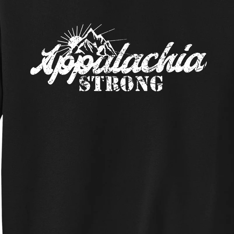 Appalachia Strong Mountain Silhouette Typography Sweatshirt