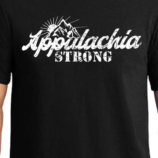 Appalachia Strong Mountain Silhouette Typography Pajama Set