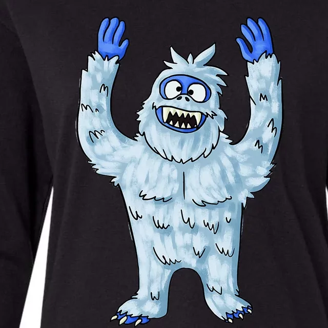 Abominable Snow Monster Christmas Abominable Snowman Womens Cotton Relaxed Long Sleeve T-Shirt