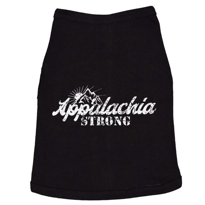 Appalachia Strong Mountain Silhouette Typography Doggie Tank