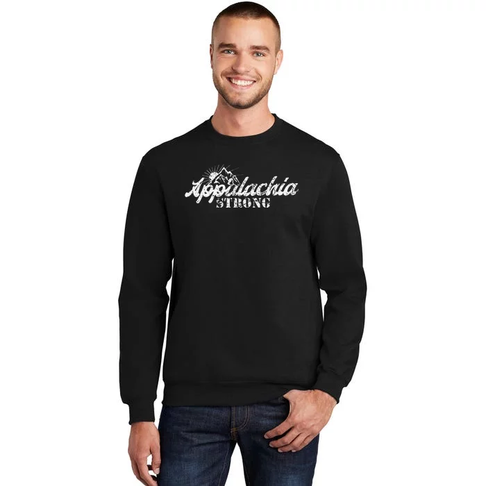 Appalachia Strong Mountain Silhouette Typography Sweatshirt