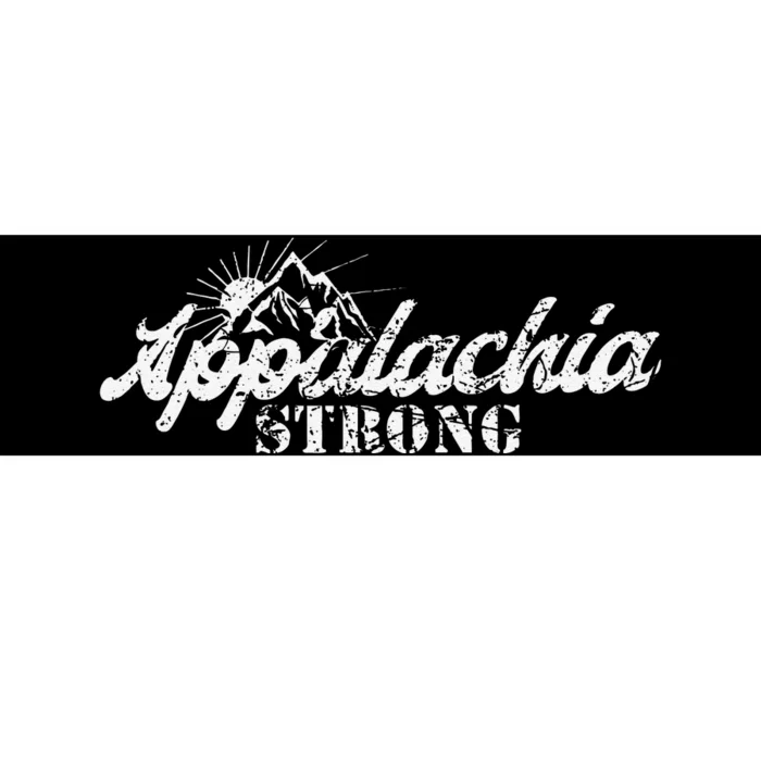 Appalachia Strong Mountain Silhouette Typography Bumper Sticker