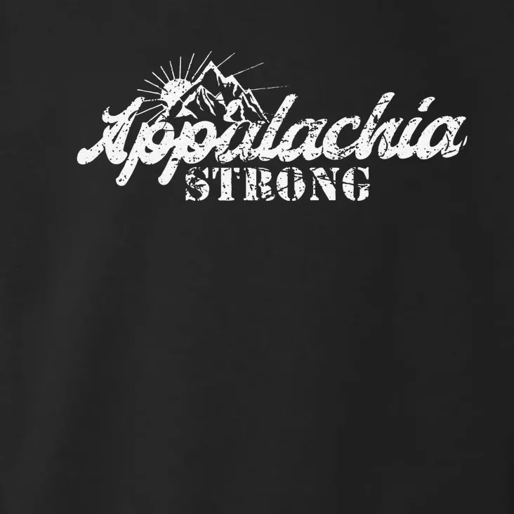 Appalachia Strong Mountain Silhouette Typography Toddler Hoodie