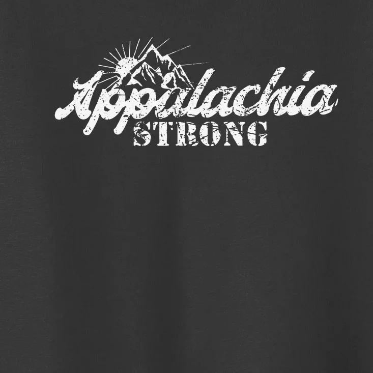 Appalachia Strong Mountain Silhouette Typography Toddler T-Shirt