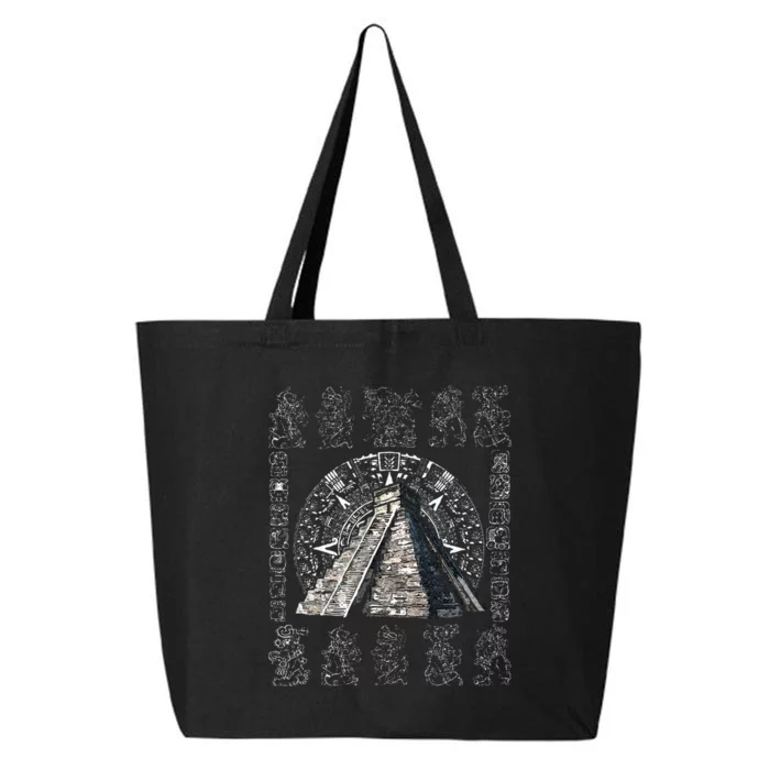 Ancient Sacred Mayan Aztec Calendar Pyramid Geometry 25L Jumbo Tote