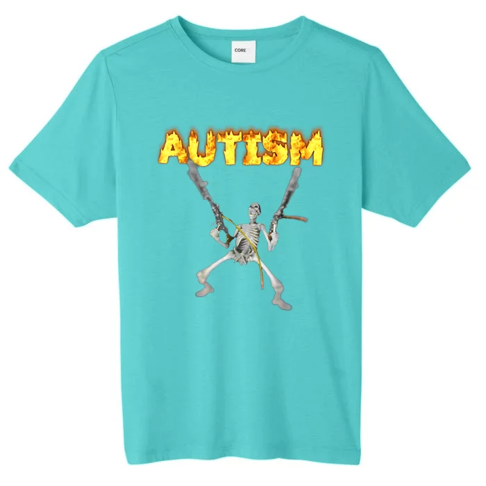 Autism Skeleton Meme Funny Gift ChromaSoft Performance T-Shirt