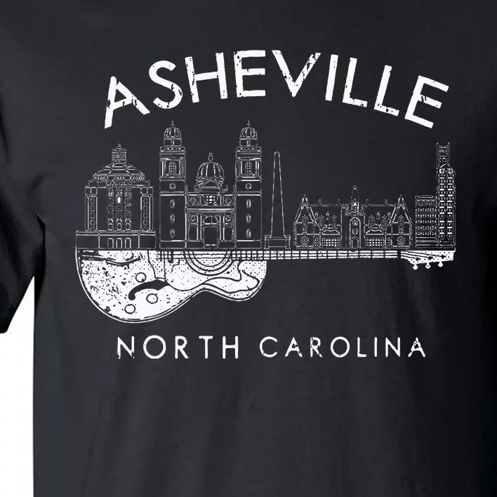 Asheville Souvenir Men North Carolina Lover Music Guitar Tall T-Shirt