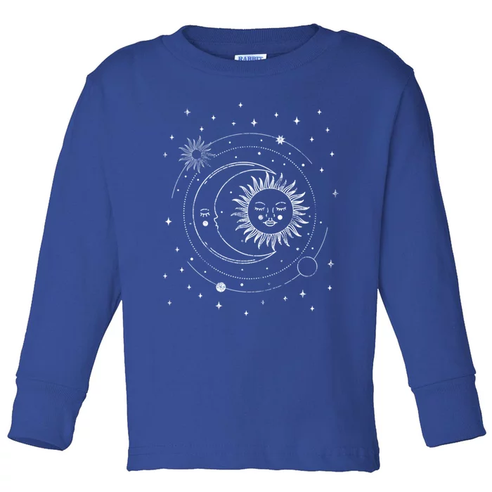 Alchemy Sun Moon Astrology Gift Toddler Long Sleeve Shirt