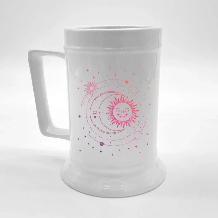 Alchemy Sun Moon Astrology Gift Front & Back Beer Stein