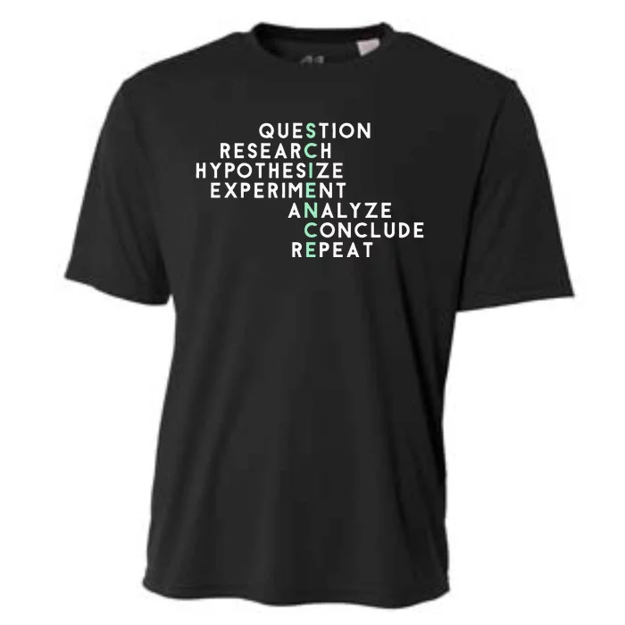 Acrostic Scientific Method Research Experiment Science Cooling Performance Crew T-Shirt