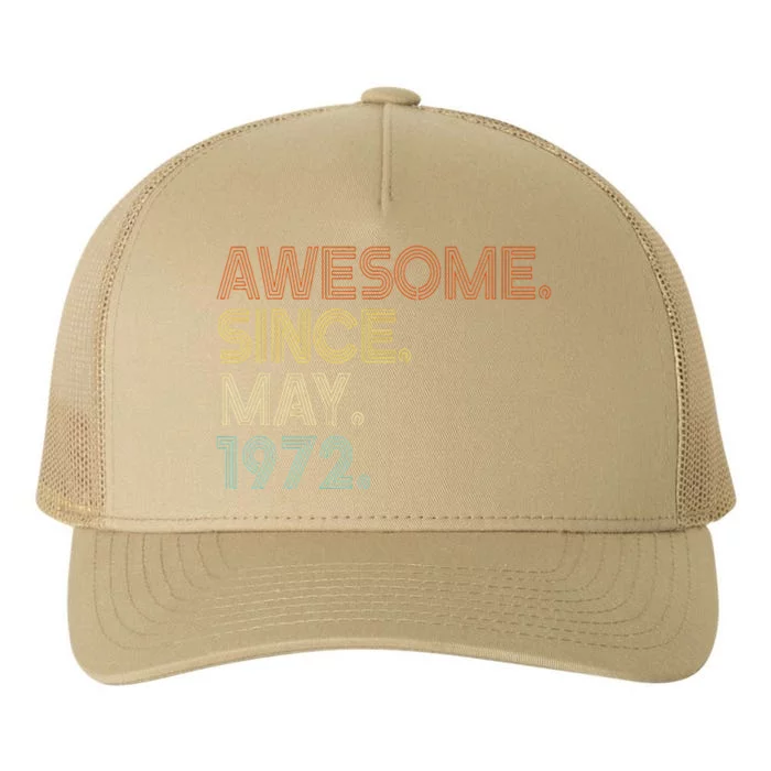 Awesome Since May 1972 Vintage 51th Birthday Yupoong Adult 5-Panel Trucker Hat