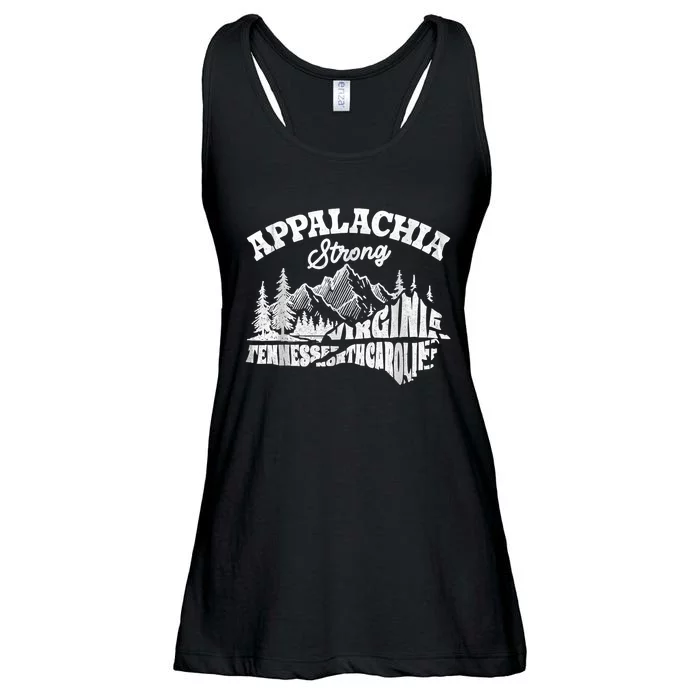 Appalachia Strong Mountain Outdoors Hiking Nc Design Ladies Essential Flowy Tank