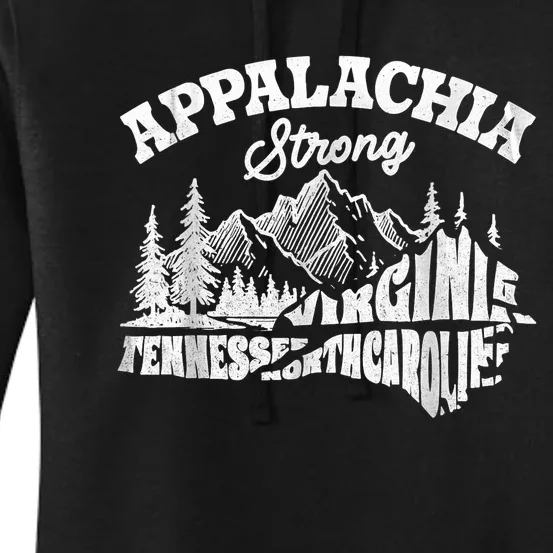 Appalachia Strong Mountain Outdoors Hiking Nc Design Women's Pullover Hoodie