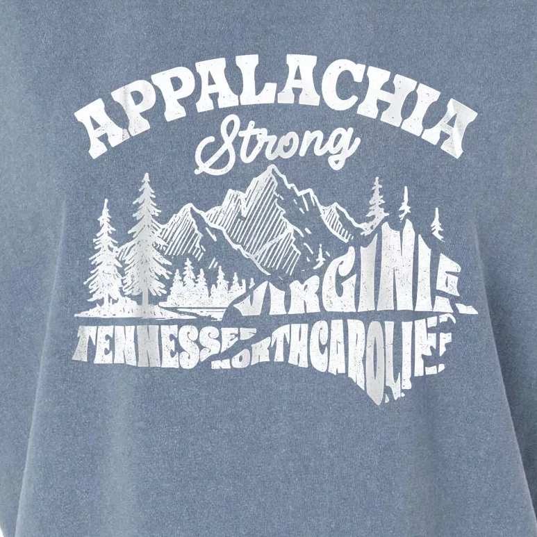 Appalachia Strong Mountain Outdoors Hiking Nc Design Garment-Dyed Women's Muscle Tee