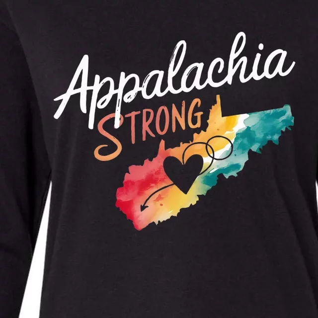 Appalachia Strong Nc Mountains Womens Cotton Relaxed Long Sleeve T-Shirt