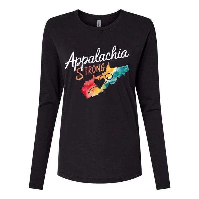 Appalachia Strong Nc Mountains Womens Cotton Relaxed Long Sleeve T-Shirt