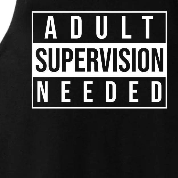 Adult Supervision Needed Funny Gift Ladies Tri-Blend Wicking Tank