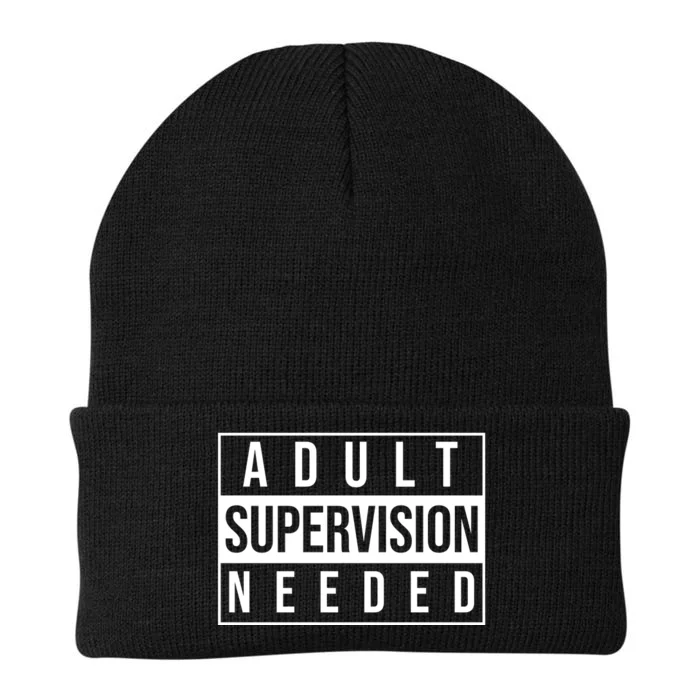 Adult Supervision Needed Funny Gift Knit Cap Winter Beanie