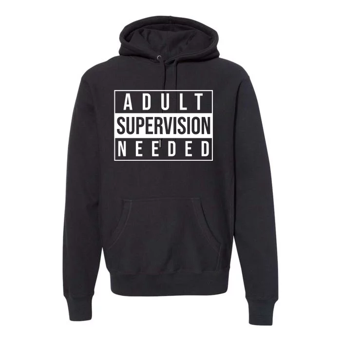 Adult Supervision Needed Funny Gift Premium Hoodie