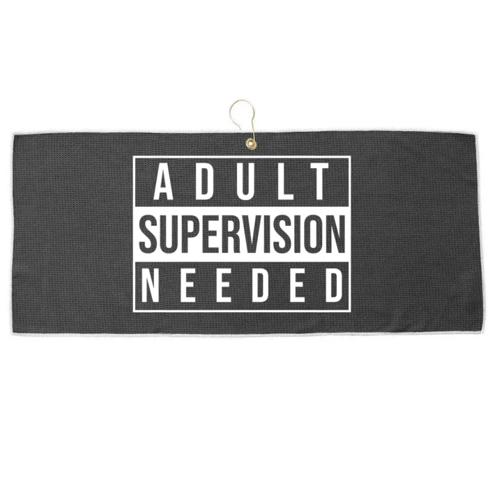 Adult Supervision Needed Funny Gift Large Microfiber Waffle Golf Towel