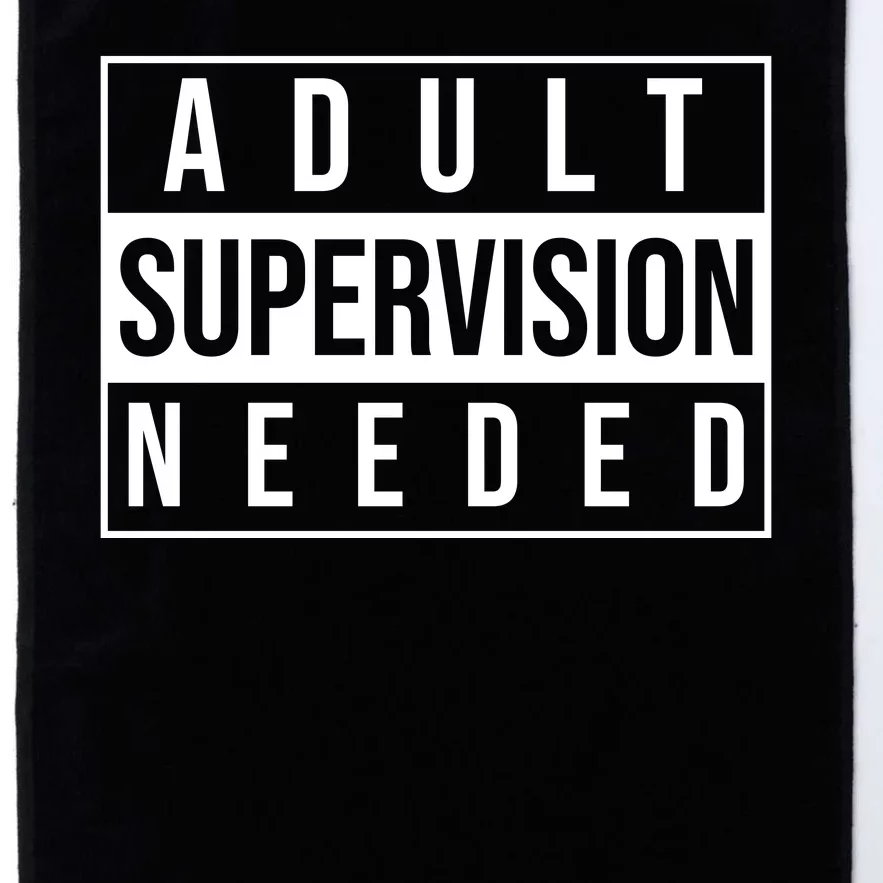 Adult Supervision Needed Funny Gift Platinum Collection Golf Towel