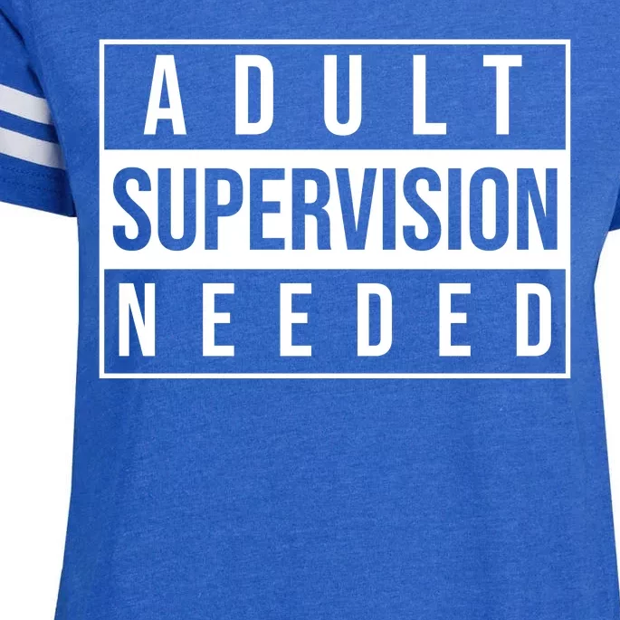 Adult Supervision Needed Funny Gift Enza Ladies Jersey Football T-Shirt