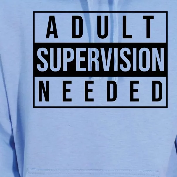 Adult Supervision Needed Funny Gift Unisex Surf Hoodie