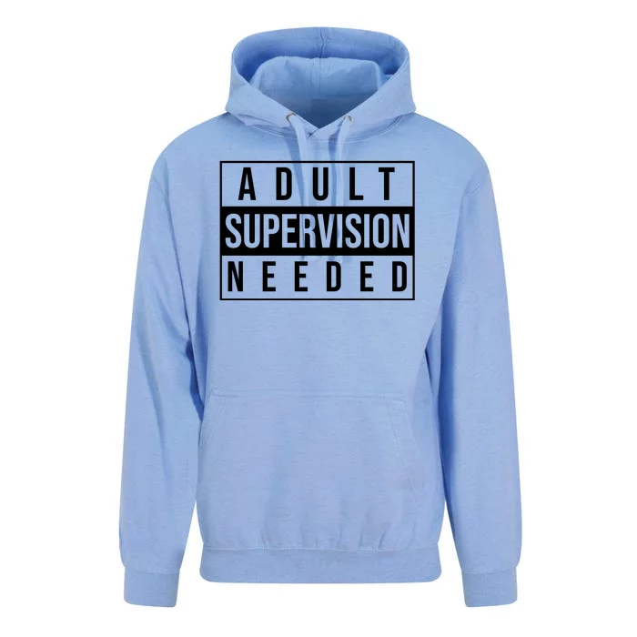 Adult Supervision Needed Funny Gift Unisex Surf Hoodie