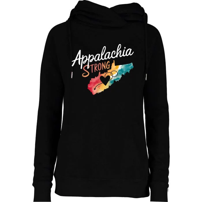 Appalachia Strong Nc Mountains Womens Funnel Neck Pullover Hood