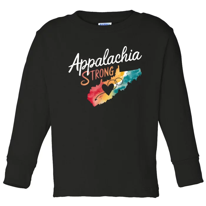 Appalachia Strong Nc Mountains Toddler Long Sleeve Shirt