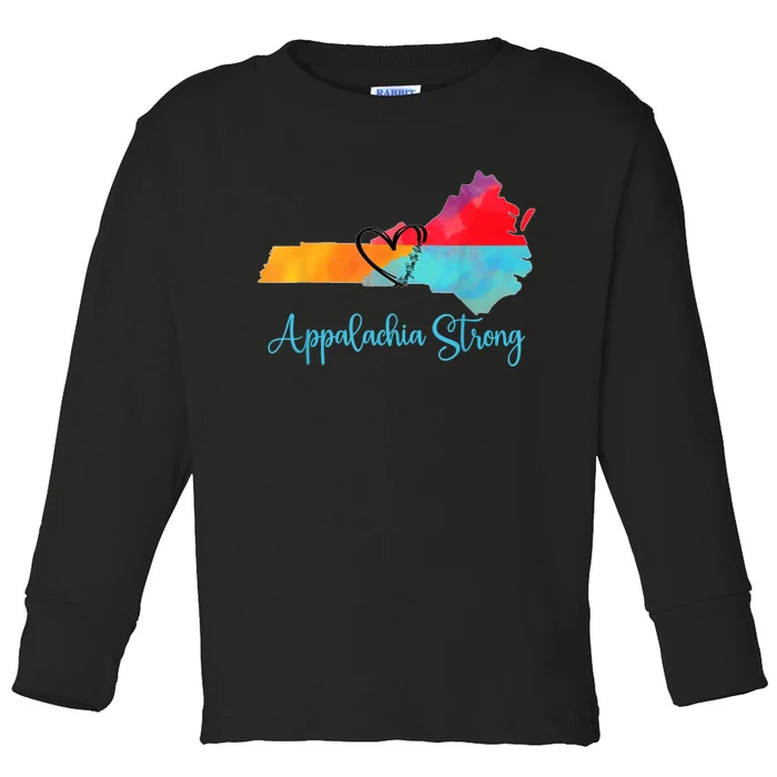 Appalachia Strong Nc Mountains Toddler Long Sleeve Shirt