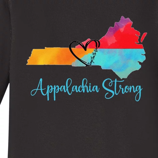 Appalachia Strong Nc Mountains Baby Long Sleeve Bodysuit