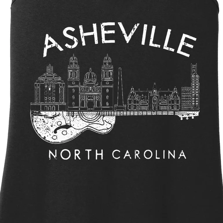 Asheville Souvenir North Carolina Lover Music Guitar Ladies Essential Tank