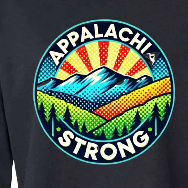 Appalachia Strong Nc Mountains Asheville Tennessee Gift Cropped Pullover Crew